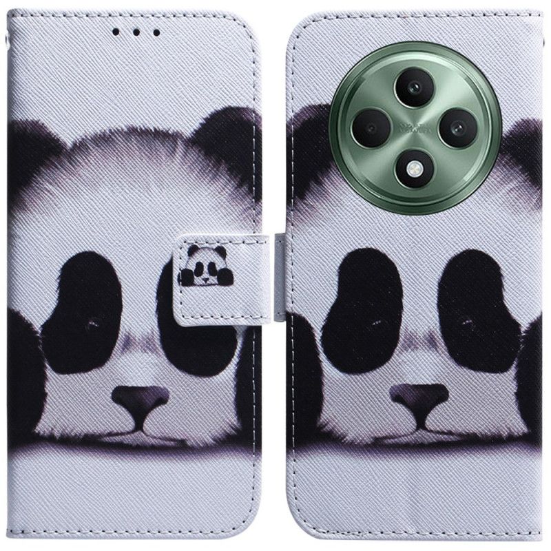 Læder Cover Oppo Reno 12f 5g Telefon Etui Panda