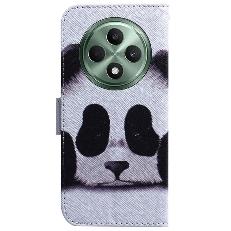 Læder Cover Oppo Reno 12f 5g Telefon Etui Panda