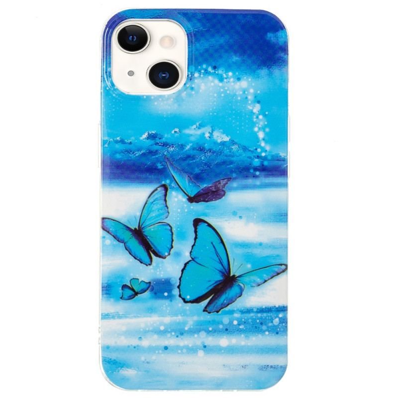 Cover iPhone 15 Plus Fluorescerende Sommerfugle