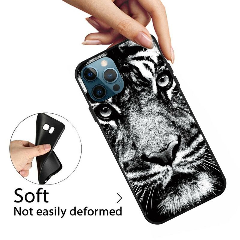 Cover iPhone 13 Pro Max Black And White Tiger