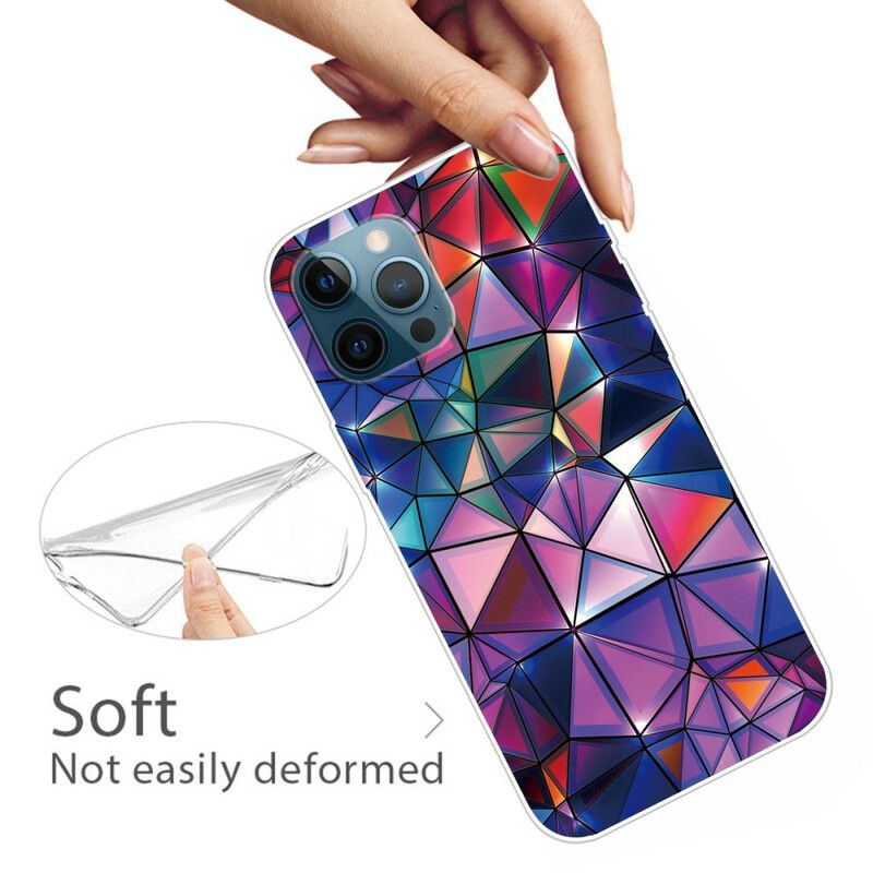 Cover iPhone 13 Pro Max Fleksibel Geometri