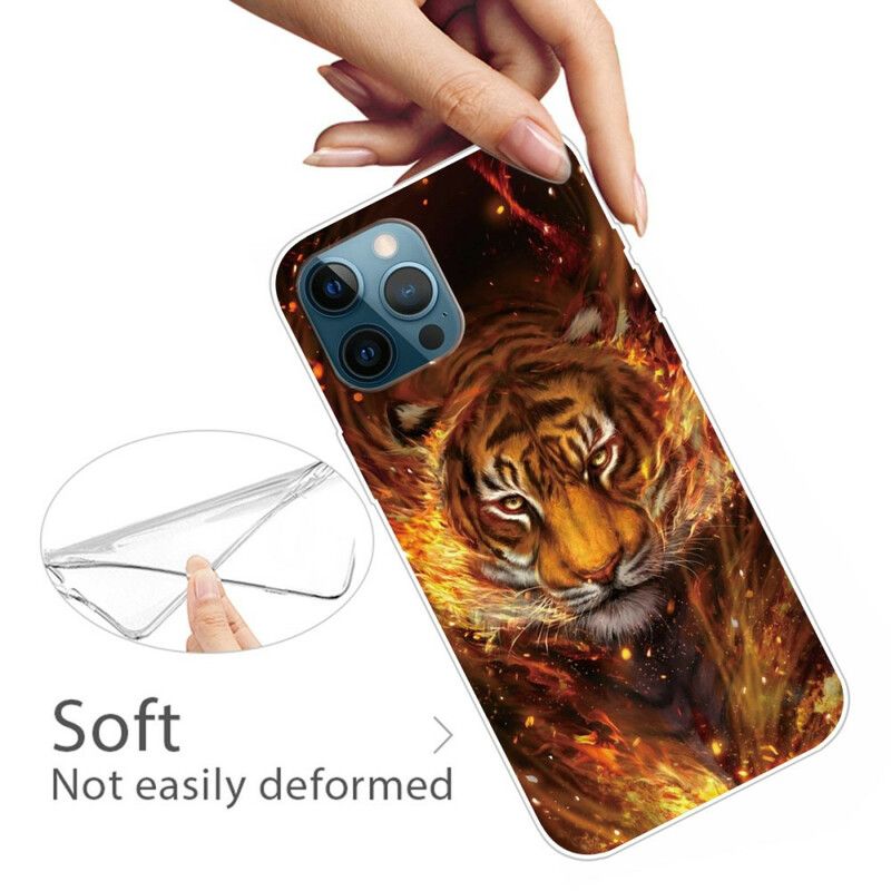 Cover iPhone 13 Pro Max Fleksibel Tiger