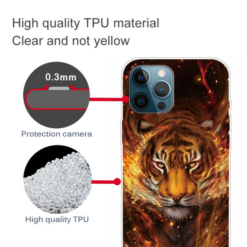 Cover iPhone 13 Pro Max Fleksibel Tiger