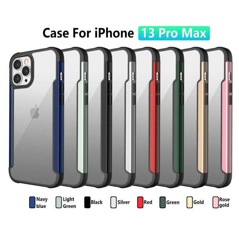 Cover iPhone 13 Pro Max Telefon Etui Klare Hybrid Kofangerkanter