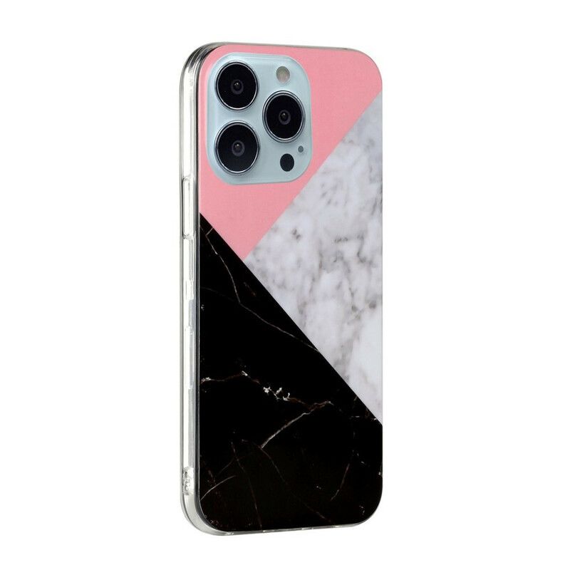 Cover iPhone 13 Pro Max Telefon Etui Marmorgeometrier