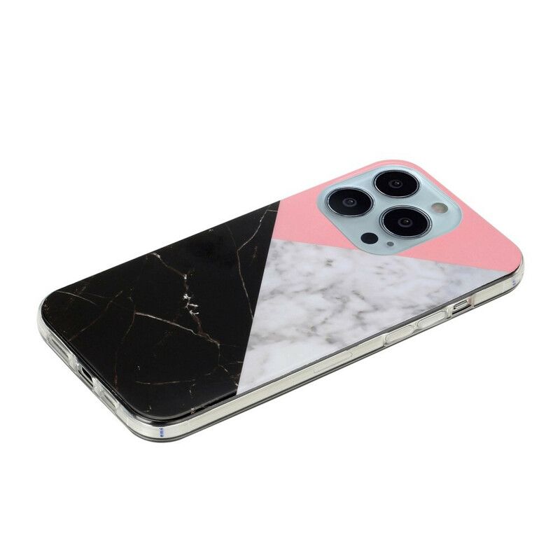 Cover iPhone 13 Pro Max Telefon Etui Marmorgeometrier