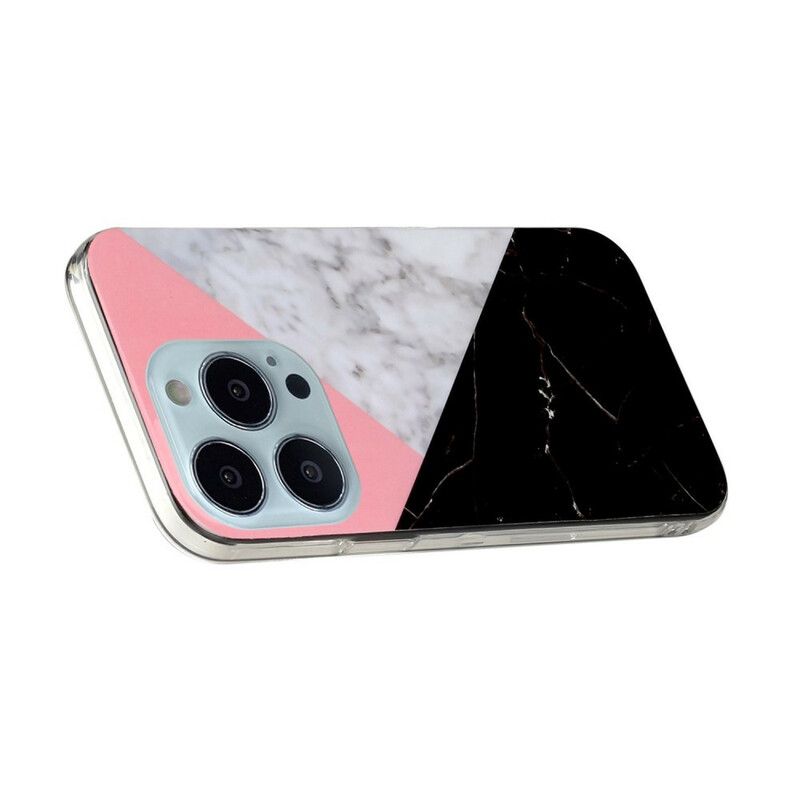 Cover iPhone 13 Pro Max Telefon Etui Marmorgeometrier