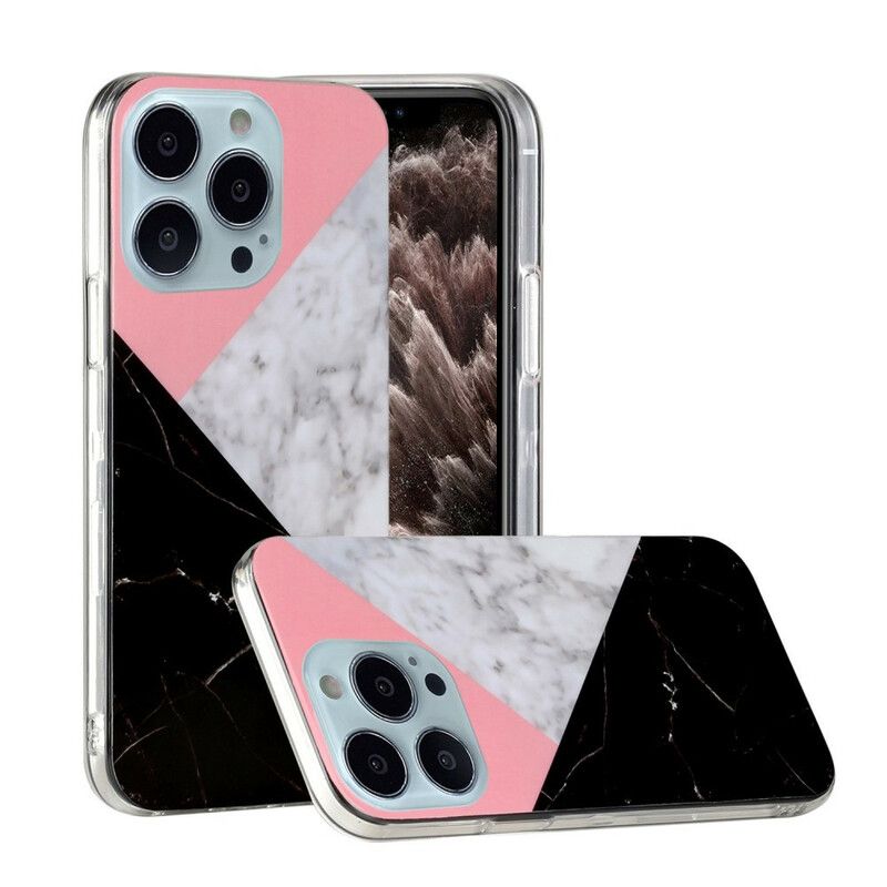 Cover iPhone 13 Pro Max Telefon Etui Marmorgeometrier