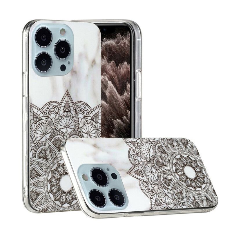 Cover Til iPhone 13 Pro Max Marmoreret Mandala