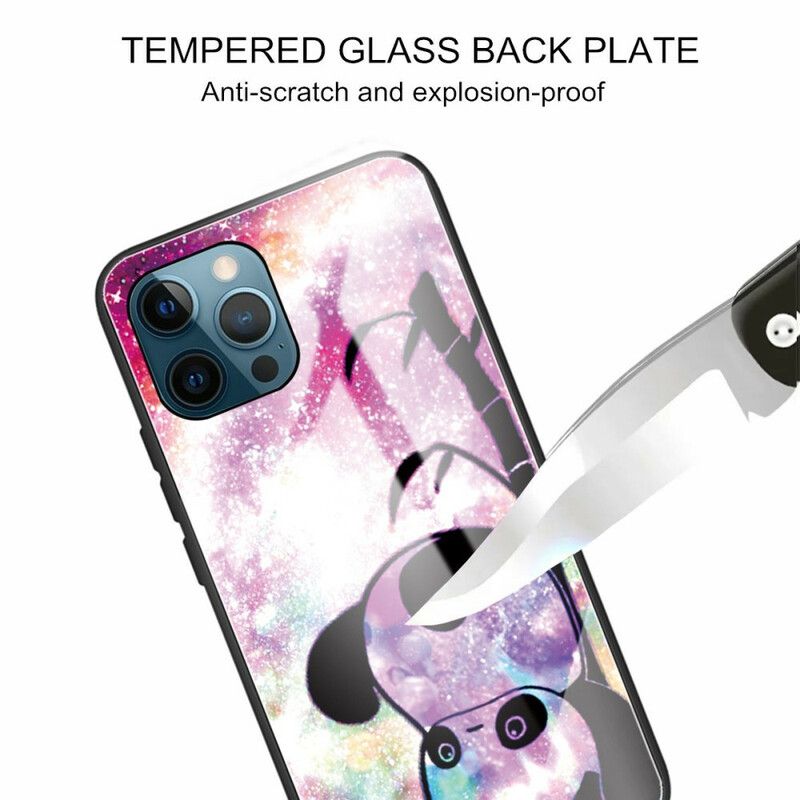 Cover Til iPhone 13 Pro Max Panda Og Bambus Hærdet Glas