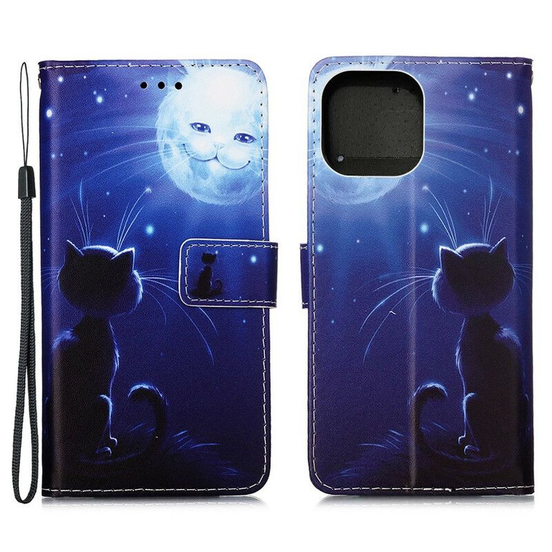 Flip Cover iPhone 13 Pro Max Moonlight Cat