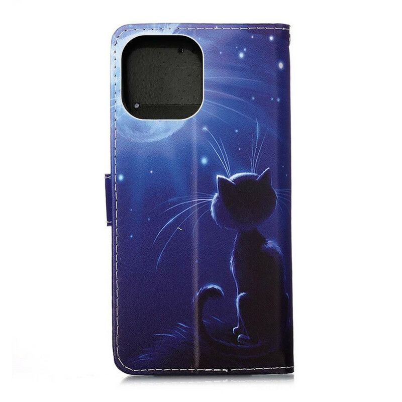 Flip Cover iPhone 13 Pro Max Moonlight Cat