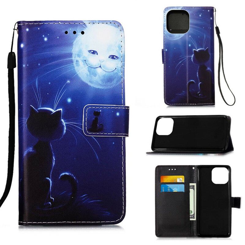 Flip Cover iPhone 13 Pro Max Moonlight Cat