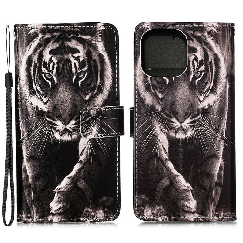 Flip Cover iPhone 13 Pro Max Night Tiger