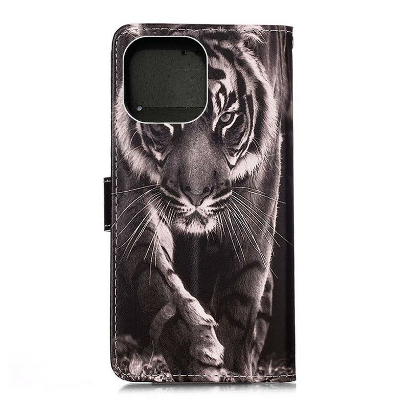 Flip Cover iPhone 13 Pro Max Night Tiger