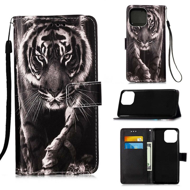 Flip Cover iPhone 13 Pro Max Night Tiger