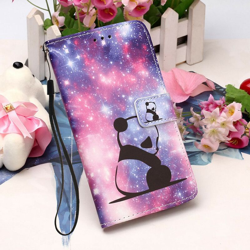 Flip Cover iPhone 13 Pro Max Panda Galaxy