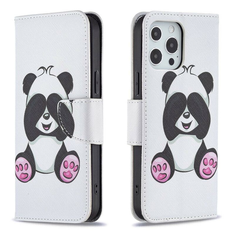 Flip Cover iPhone 13 Pro Max Panda Sjov