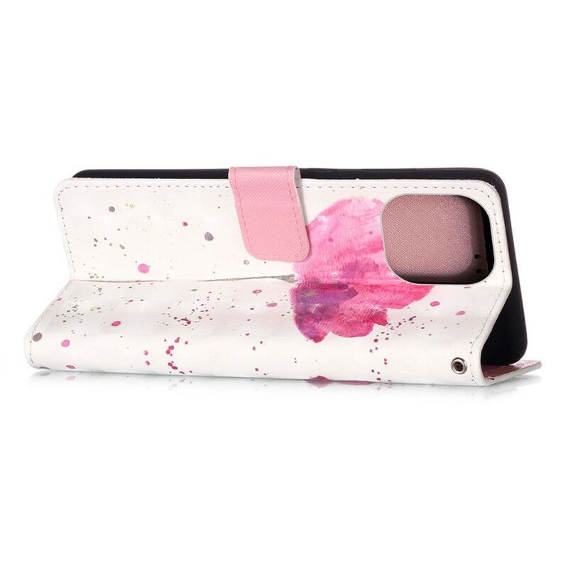 Flip Cover iPhone 13 Pro Max Poppy Akvarel