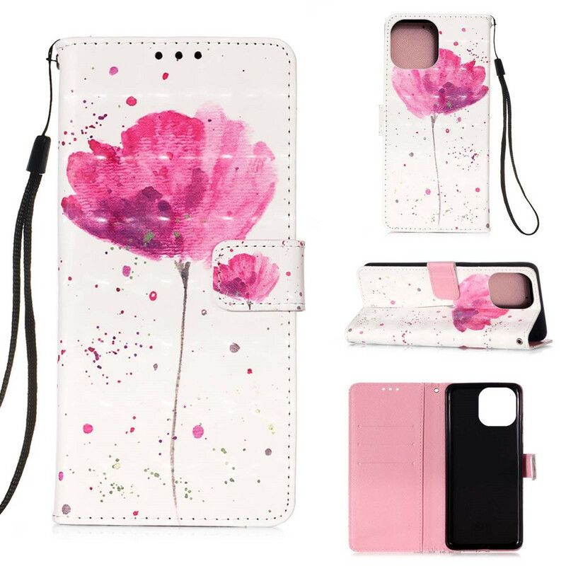 Flip Cover iPhone 13 Pro Max Poppy Akvarel