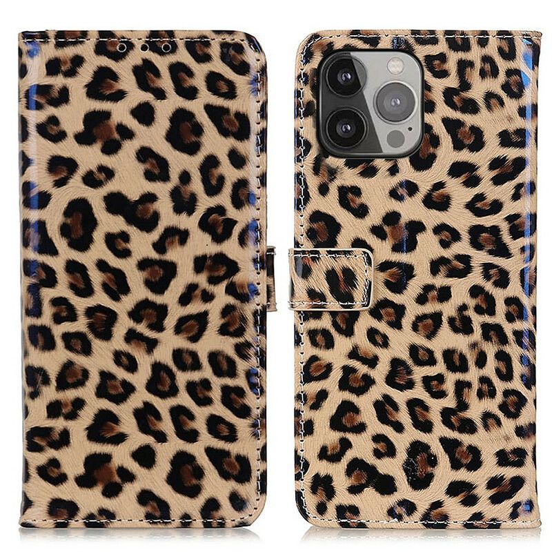 Flip Cover iPhone 13 Pro Max Simple Leopard