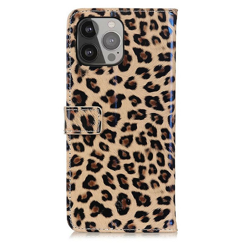 Flip Cover iPhone 13 Pro Max Simple Leopard