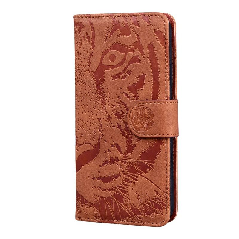 Flip Cover iPhone 13 Pro Max Tiger Face Print