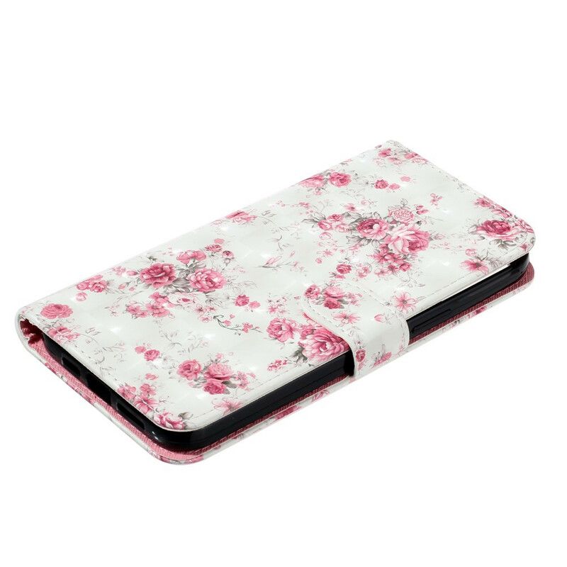 Flip Cover Til iPhone 13 Pro Max Blomster Lyse Pletter Strappy