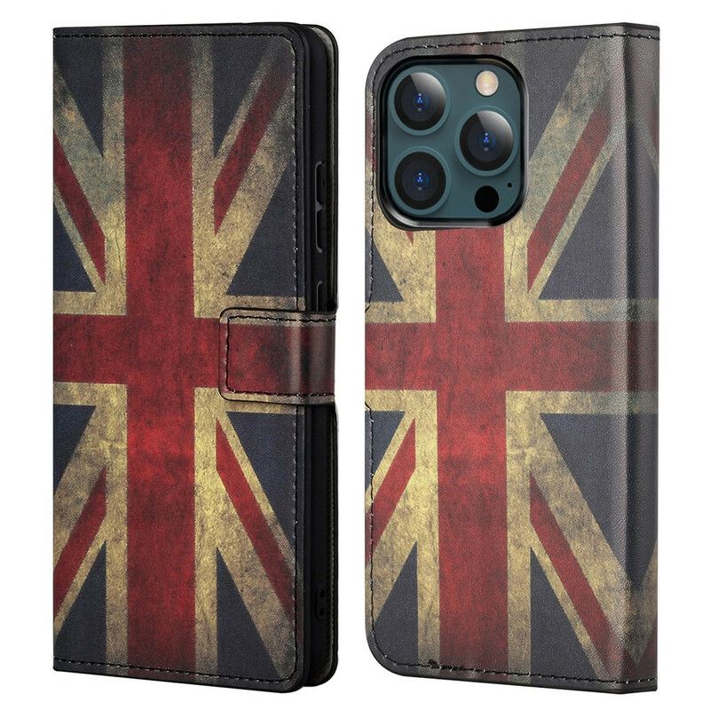 Flip Cover Til iPhone 13 Pro Max Englands Flag