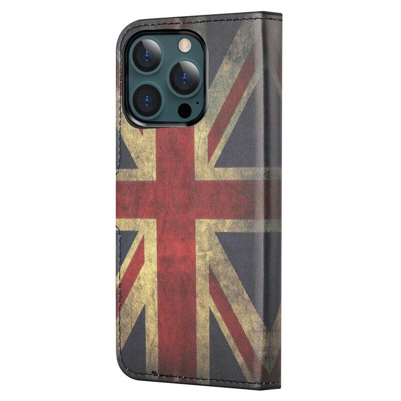 Flip Cover Til iPhone 13 Pro Max Englands Flag