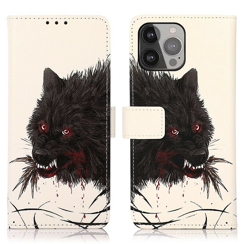 Flip Cover Til iPhone 13 Pro Max Hungry Wolf