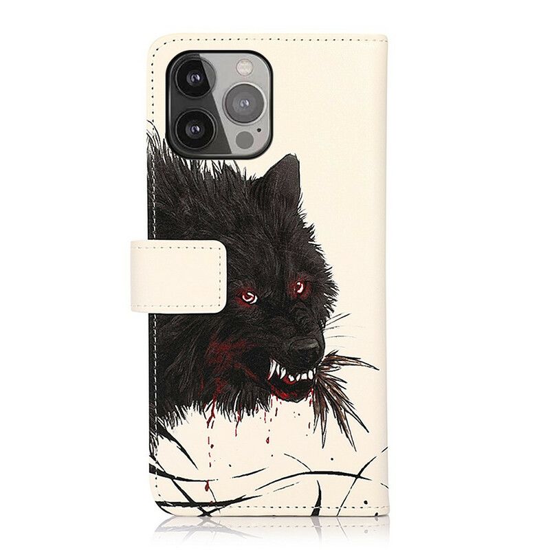 Flip Cover Til iPhone 13 Pro Max Hungry Wolf