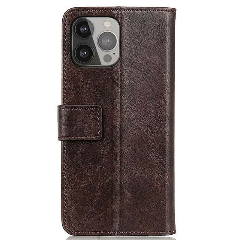 Læder Cover iPhone 13 Pro Max Telefon Etui Khazneh Elegance Læderstil