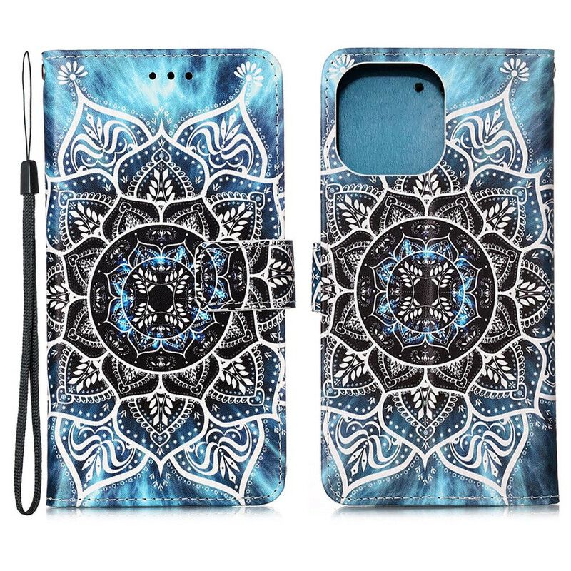 Læder Cover iPhone 13 Pro Max Telefon Etui Mandala In The Sky