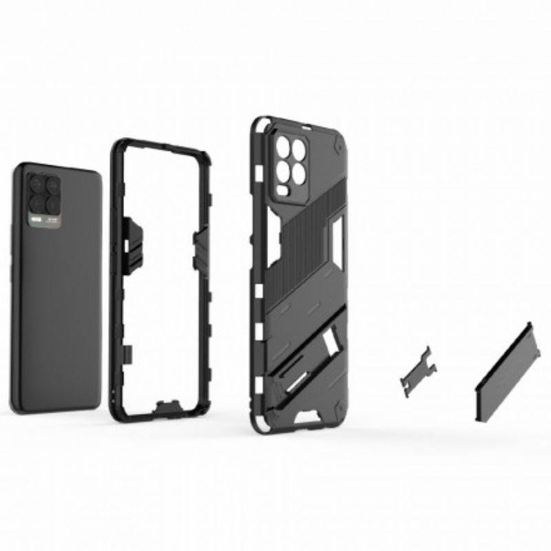 Cover Realme 8 / 8 Pro Telefon Etui Aftagelig Støtte To Håndfri Positioner