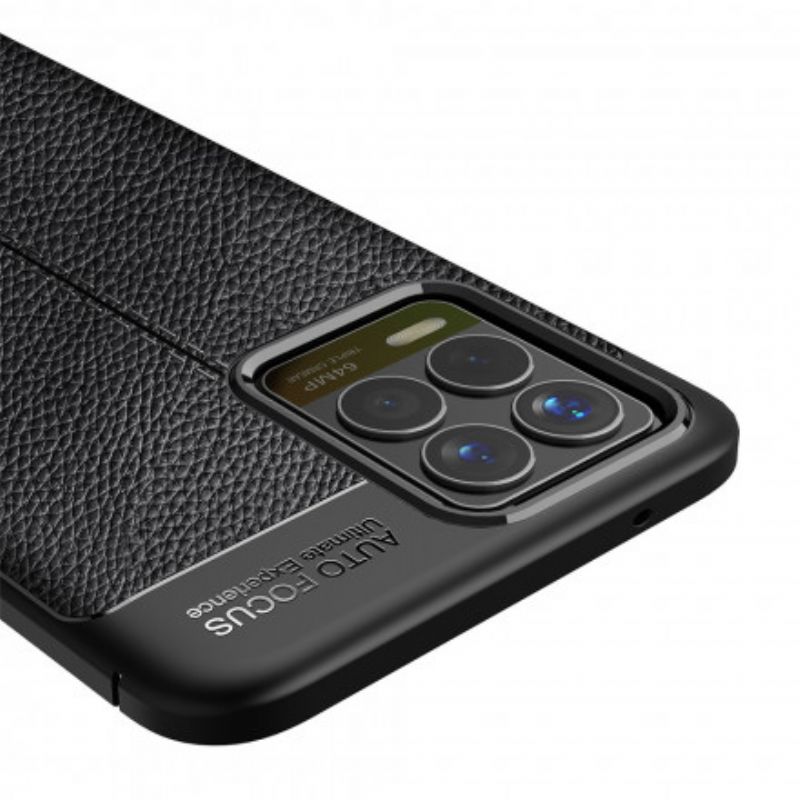 Cover Realme 8 / 8 Pro Telefon Etui Double Line Litchi-lædereffekt