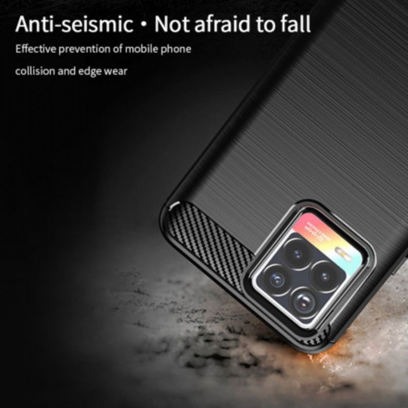 Cover Til Realme 8 / 8 Pro Børstet Carbon Fiber Mofi