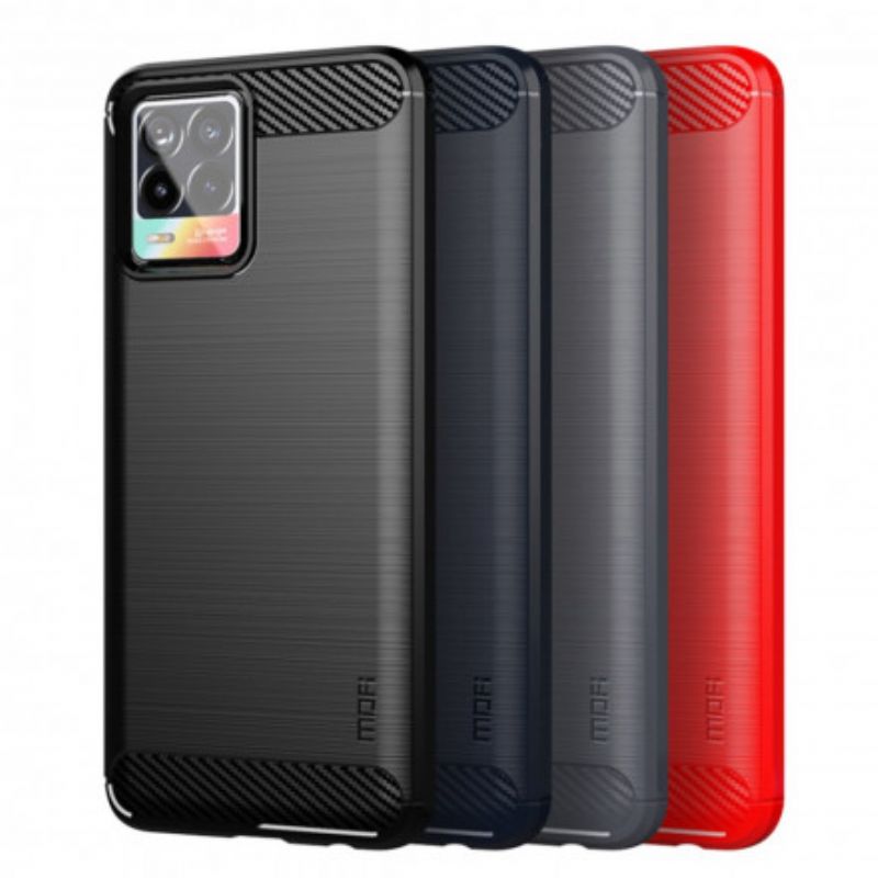 Cover Til Realme 8 / 8 Pro Børstet Carbon Fiber Mofi