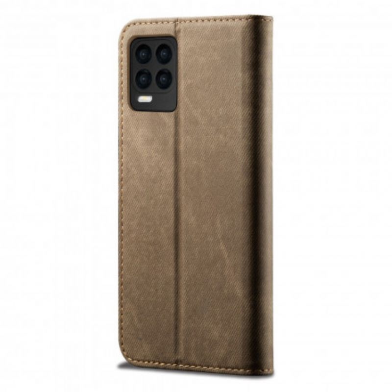 Læder Cover Realme 8 / 8 Pro Telefon Etui Denimstof