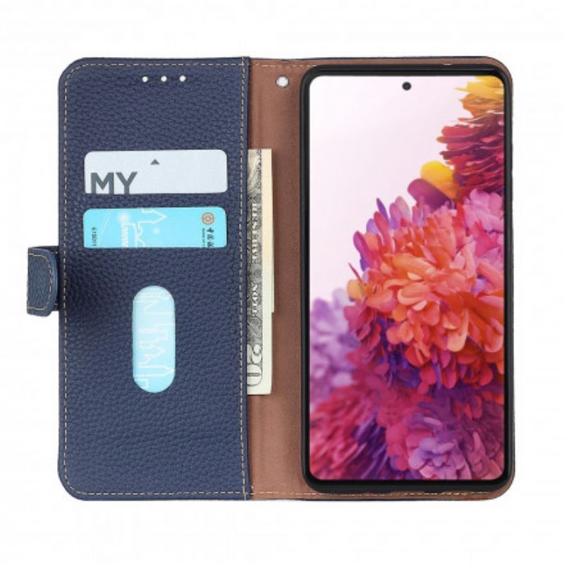 Læder Cover Realme 8 / 8 Pro Telefon Etui Lychee Læder Khazneh