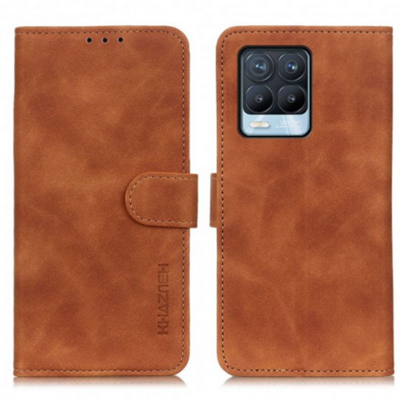 Læder Cover Realme 8 / 8 Pro Telefon Etui Vintage Khazneh Lædereffekt