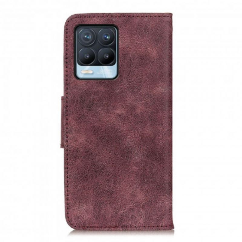 Læder Cover Realme 8 / 8 Pro Telefon Etui Vintage Split Læder