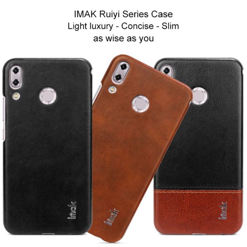 Cover for Asus ZenFone 5 / 5Z Sort Imak Ruiyi Serie Læder Effekt