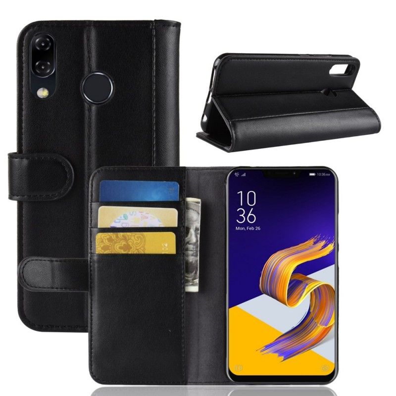 Flip Cover Asus ZenFone 5 / 5Z Sort Mobilcover Delt Læder