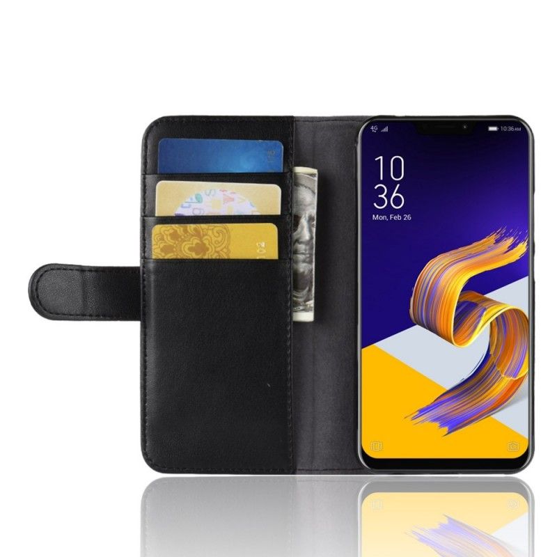 Flip Cover Asus ZenFone 5 / 5Z Sort Mobilcover Delt Læder