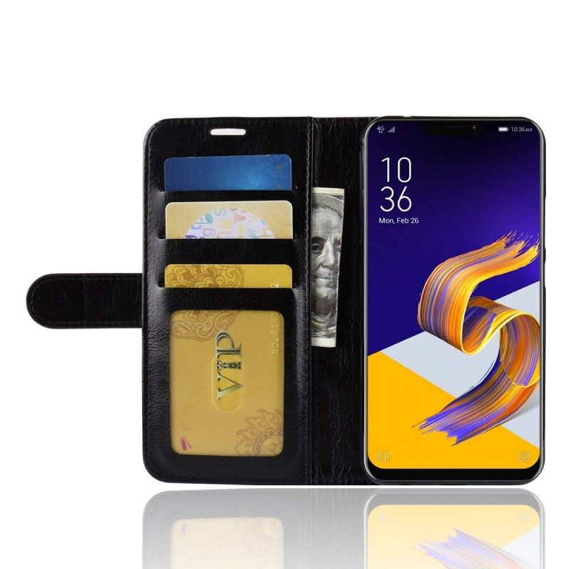 Flip Cover Læder Asus ZenFone 5 / 5Z Sort Ultra Kunstlæder