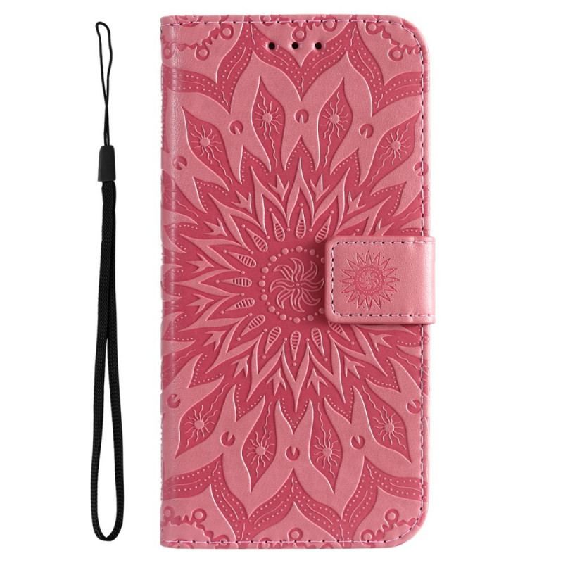 Flip Cover Oppo Find X5 Lite Med Snor Strappy Sun Mandala