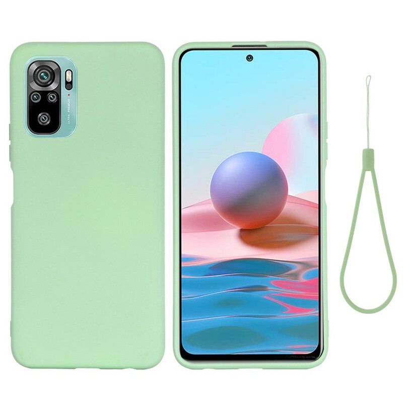 Cover Xiaomi Redmi Note 10 / 10S Flydende Silikone Med Snor