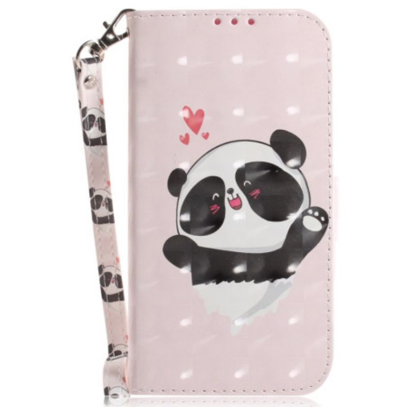 Flip Cover Motorola Edge 50 Ultra Panda Love Med Rem