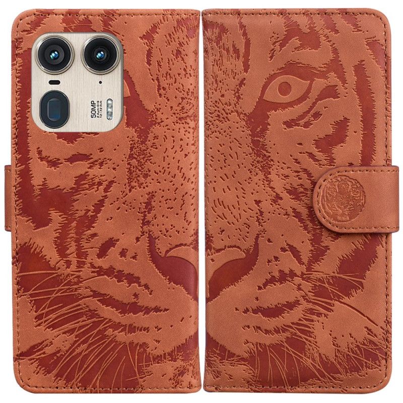 Læder Cover Motorola Edge 50 Ultra Tiger Footprint